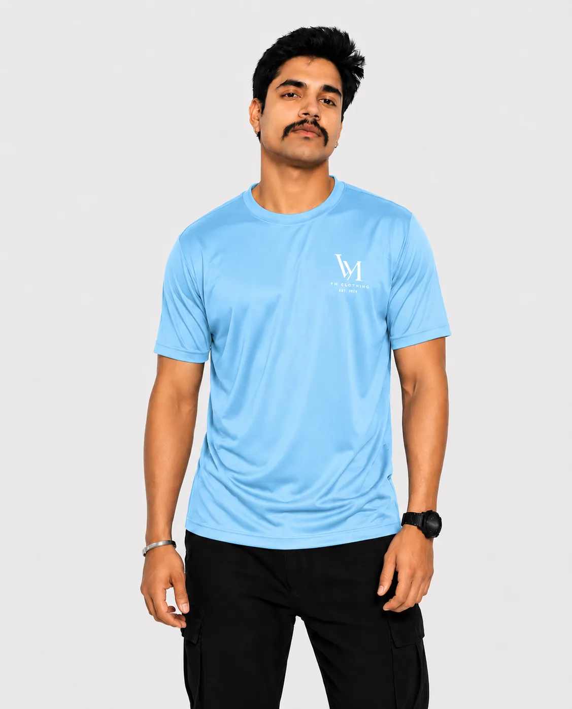VM Premium Performance Gym T-Shirt – Sky Blue